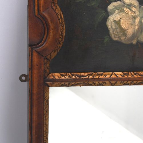 GILDED AND PAINTED WALNUT WALL MIRROR - ADDITIONAL PHOTO 3