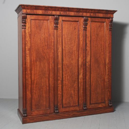 Victorian Mahogany 3 Door Wardrobe from Ayton Castle