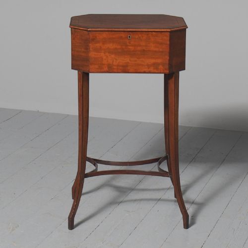 GEORGE III MAHOGANY WORK TABLE SIDE TABLE - ADDITIONAL PHOTO 5