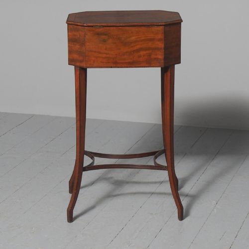 GEORGE III MAHOGANY WORK TABLE SIDE TABLE - ADDITIONAL PHOTO 6