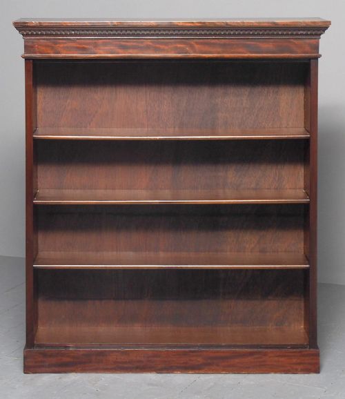 Late Edwardian Mahogany Open Bookcase