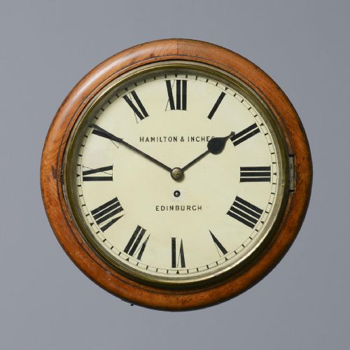 Oak Fusee Wall Clock by Hamilton & Inches