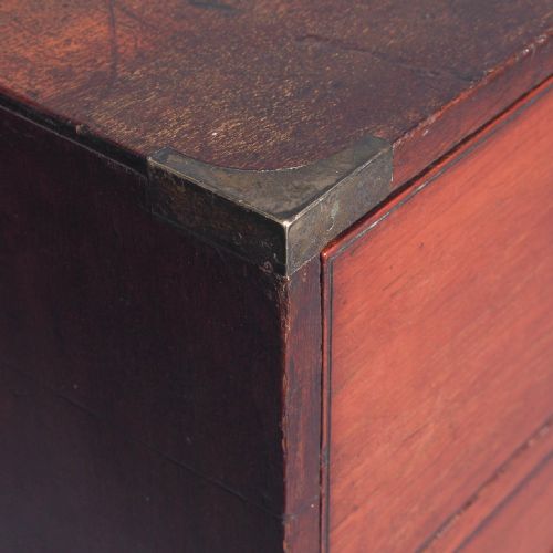 VICTORIAN TEAK TWO PART MILITARY CHEST - ADDITIONAL PHOTO 4