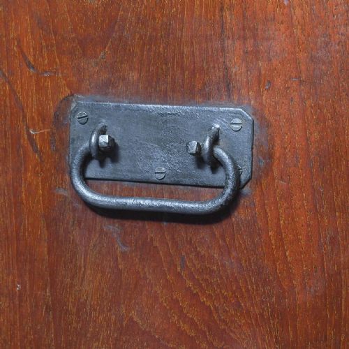 VICTORIAN TEAK TWO PART MILITARY CHEST - ADDITIONAL PHOTO 7