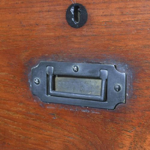 VICTORIAN TEAK TWO PART MILITARY CHEST - ADDITIONAL PHOTO 10