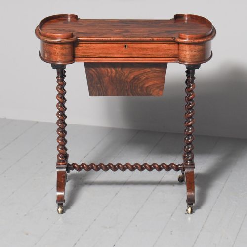 VICTORIAN ROSEWOOD WORK TABLE - ADDITIONAL PHOTO 1