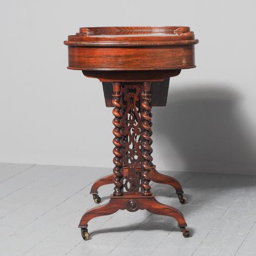 VICTORIAN ROSEWOOD WORK TABLE - ADDITIONAL PHOTO 2