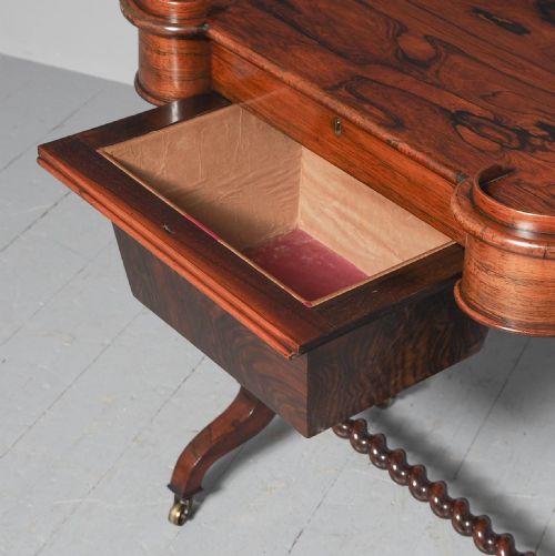 VICTORIAN ROSEWOOD WORK TABLE - ADDITIONAL PHOTO 6