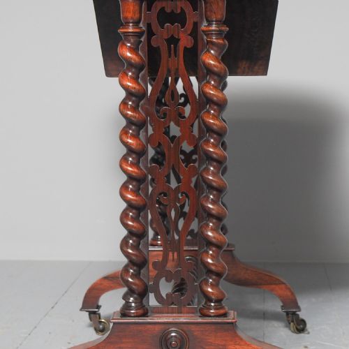 VICTORIAN ROSEWOOD WORK TABLE - ADDITIONAL PHOTO 7