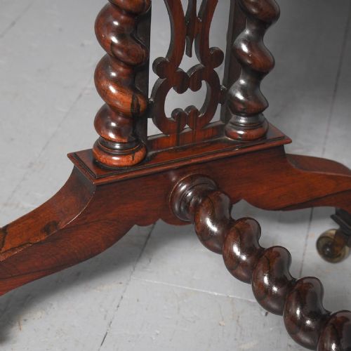 VICTORIAN ROSEWOOD WORK TABLE - ADDITIONAL PHOTO 8