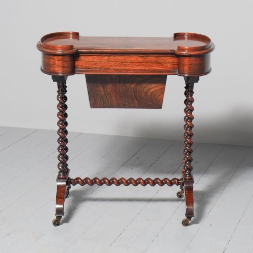 VICTORIAN ROSEWOOD WORK TABLE - ADDITIONAL PHOTO 11