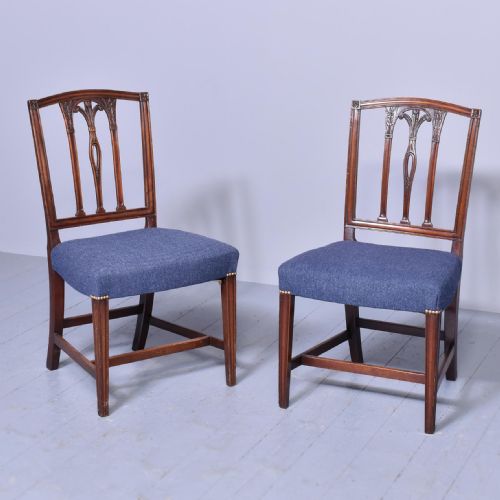 Pair of George III Hepplewhite Mahogany Chairs