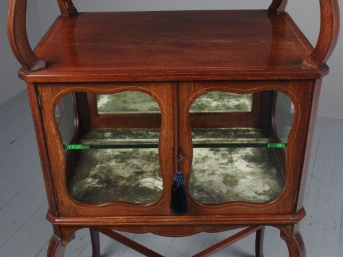 VICTORIAN INLAID MAHOGANY DISPLAY TABLE WHATNOT - ADDITIONAL PHOTO 5