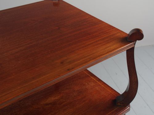 VICTORIAN INLAID MAHOGANY DISPLAY TABLE WHATNOT - ADDITIONAL PHOTO 9