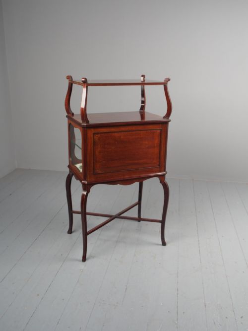 VICTORIAN INLAID MAHOGANY DISPLAY TABLE WHATNOT - ADDITIONAL PHOTO 11