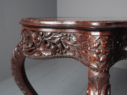 UNUSUAL ANGLOINDIAN HARDWOOD OCCASIONAL TABLE - ADDITIONAL PHOTO 5