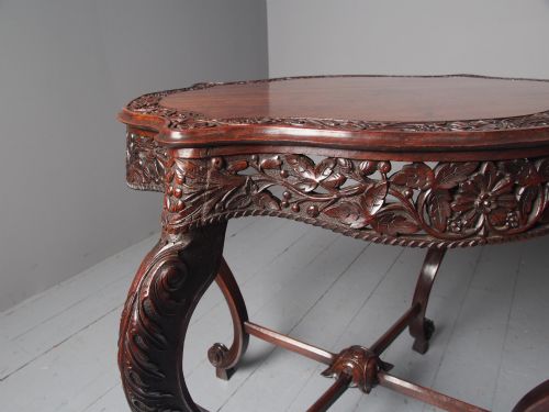 UNUSUAL ANGLOINDIAN HARDWOOD OCCASIONAL TABLE - ADDITIONAL PHOTO 6