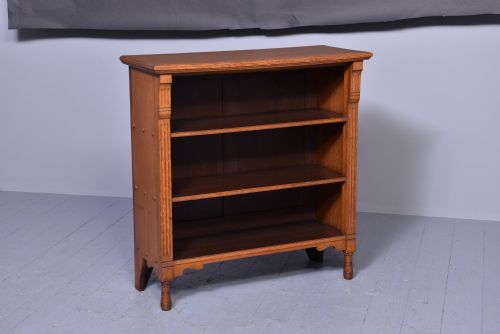 Late Victorian Oak Open Bookcase