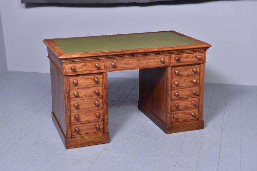 Victorian Mahogany Pedestal Kneehole Desk