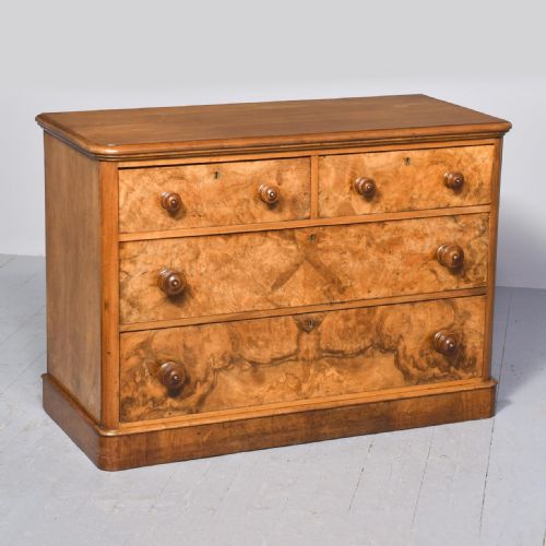 Victorian Burr Walnut Chest of Drawers