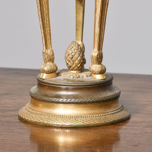 ANTIQUE GEORGE IV BRONZE AND ORMOLU CANDLESTICKS - ADDITIONAL PHOTO 3