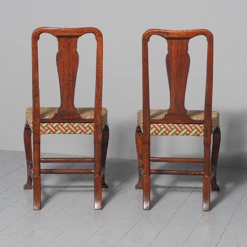 ANTIQUE PAIR OF GEORGE II MAHOGANY SIDE CHAIRS - ADDITIONAL PHOTO 3