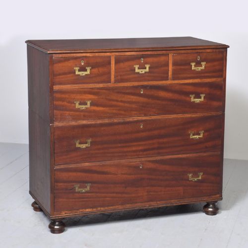 Antique George III Mahogany Military Chest