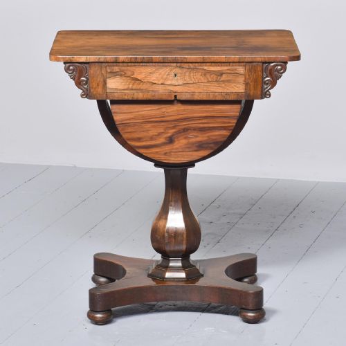 WILLIAM IV ROSEWOOD VICTORIAN WORK BOX - ADDITIONAL PHOTO 2