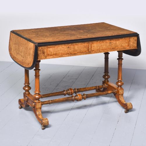 Inlaid Freestanding Burr Walnut Sofa Table