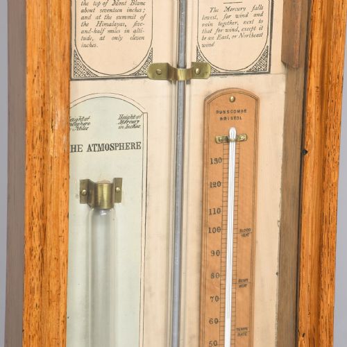 OAK CASED BAROMETER BY ADMIRAL FITZROY - ADDITIONAL PHOTO 3