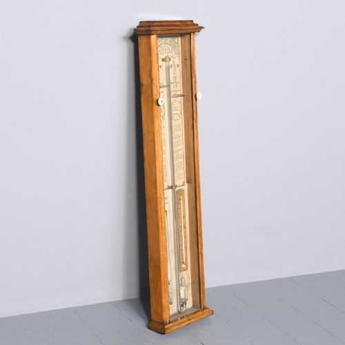 OAK CASED BAROMETER BY ADMIRAL FITZROY - ADDITIONAL PHOTO 6