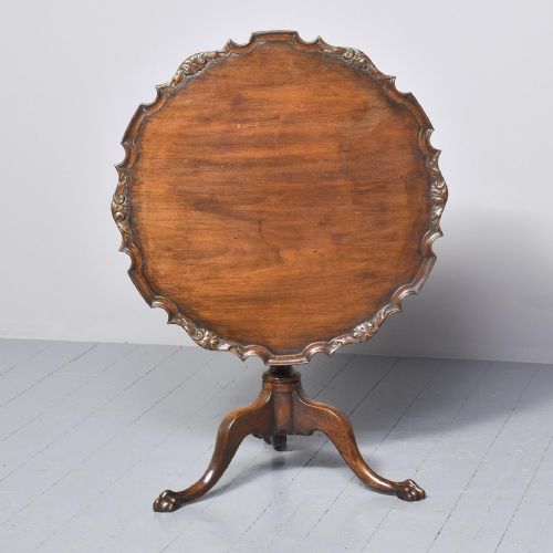 George III Piecrust Snap-top Mahogany Occasional Table