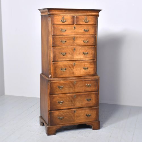 George II Style Walnut Chest on Chest