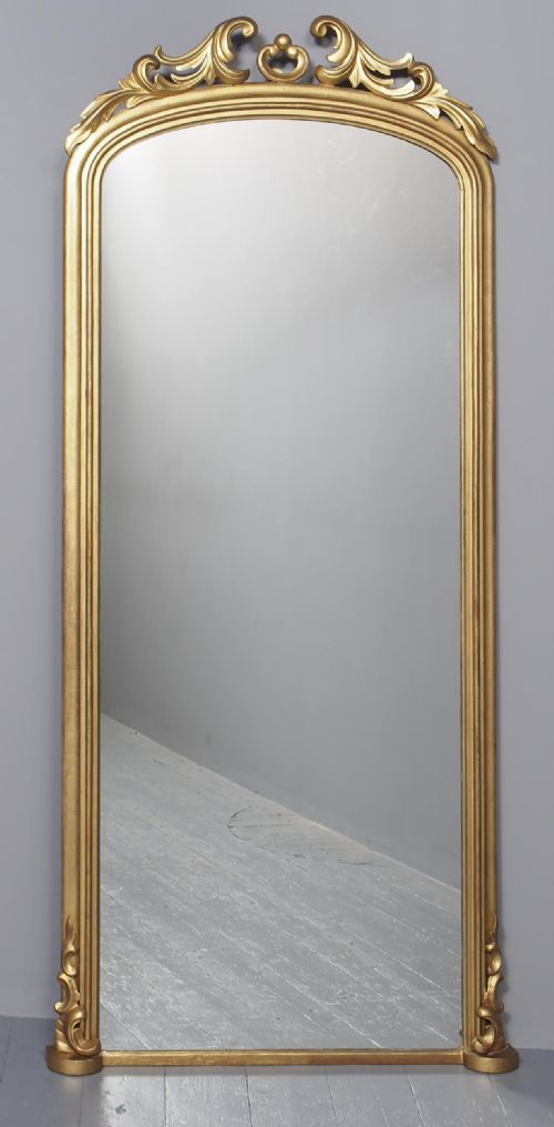 Mid-victorian Carved Giltwood Overmantel Mirror