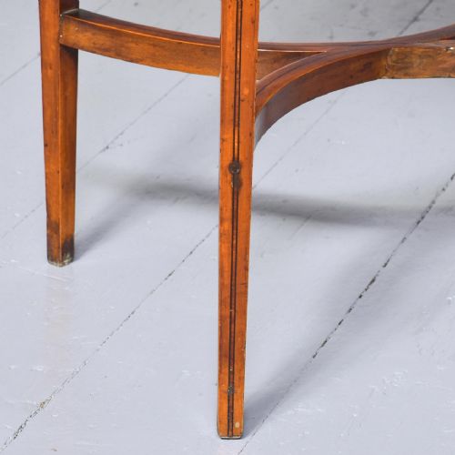 ANTIQUE RARE INLAID SATINWOOD KIDNEY SHAPED BIJOUTERIE TABLE - ADDITIONAL PHOTO 2