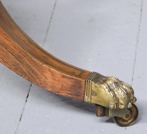 REGENCY BRASSINLAID ROSEWOOD GAMES TABLE - ADDITIONAL PHOTO 1