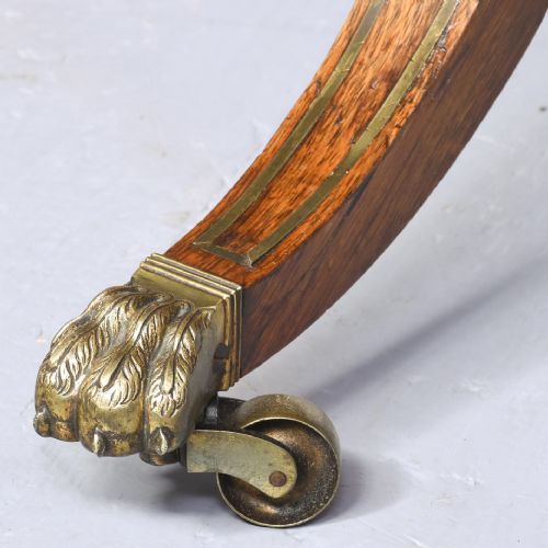 REGENCY BRASSINLAID ROSEWOOD GAMES TABLE - ADDITIONAL PHOTO 2