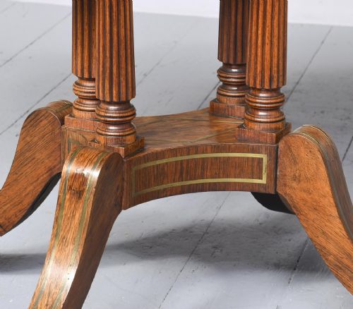 REGENCY BRASSINLAID ROSEWOOD GAMES TABLE - ADDITIONAL PHOTO 3