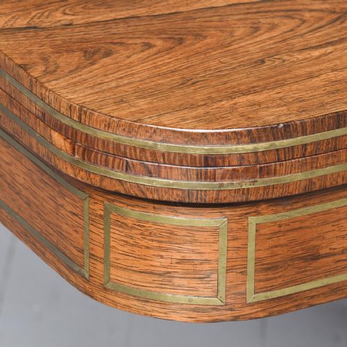 REGENCY BRASSINLAID ROSEWOOD GAMES TABLE - ADDITIONAL PHOTO 5