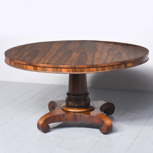 William IV Rosewood Circular Snap-top Breakfast Table