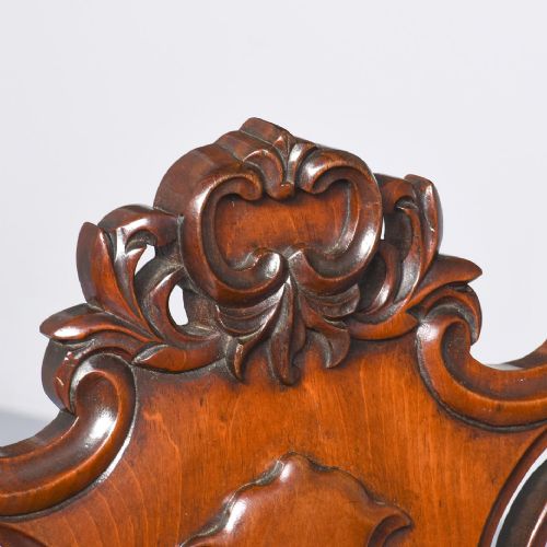 PAIR OF VICTORIAN CARVED MAHOGANY HALL CHAIRS - ADDITIONAL PHOTO 1