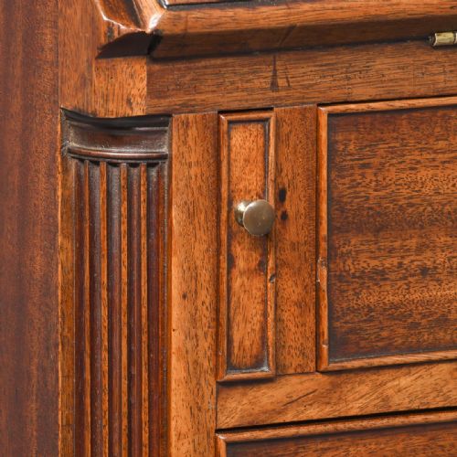 GEORGE III MAHOGANY BUREAU BOOKCASE - ADDITIONAL PHOTO 11