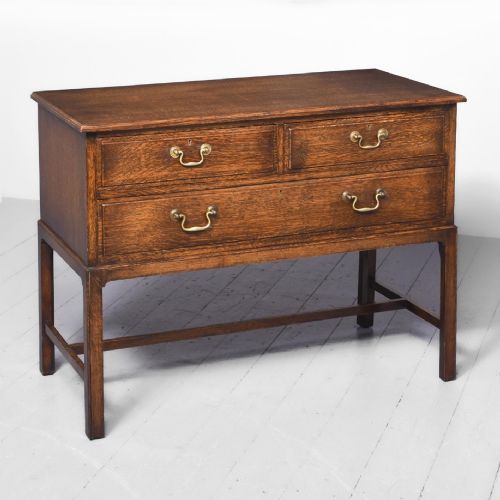 Edwardian Oak Dressing Chest