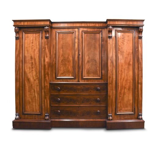 4 Door George IV Mahogany Wardrobe