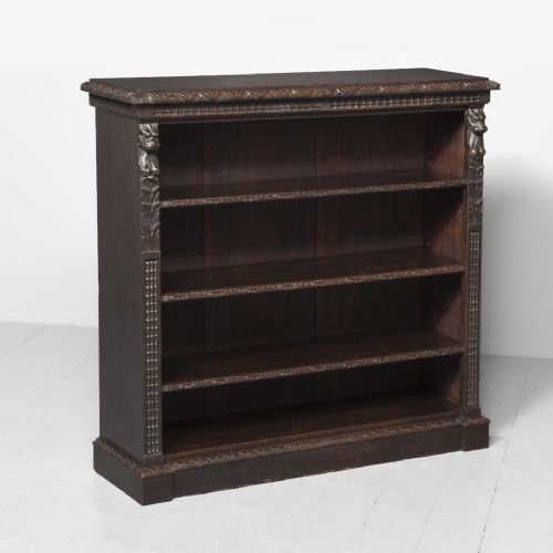 Carved Oak Jacobean-style Flemish Bookcase

