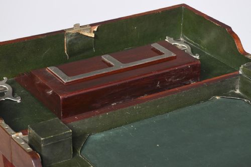 MAHOGANY FOLDING TRAVELLINGMILITARY DESK - ADDITIONAL PHOTO 2