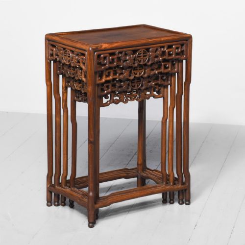 Qing Dynasty Chinese Rosewood Nest of Tables