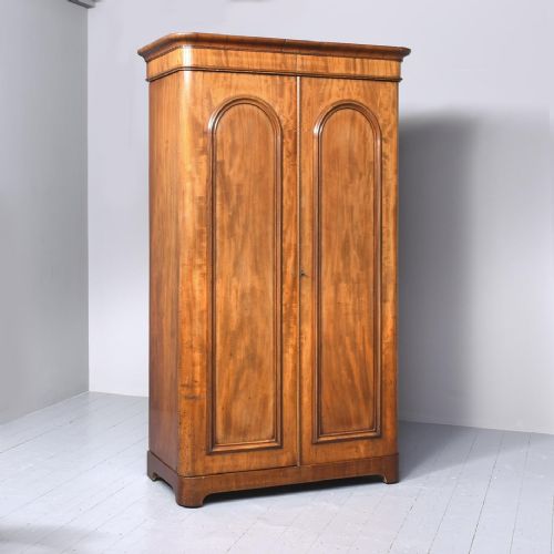 Neat-size Quality Victorian Two Door Mahogany Wardrobe
