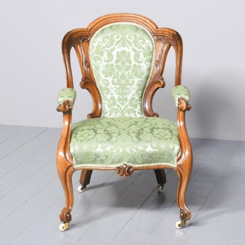 EARLY VICTORIAN ROSEWOOD LADIES CHAIR - ADDITIONAL PHOTO 4