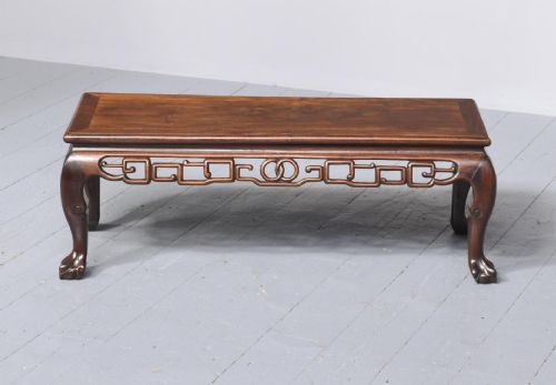 CHINESE HARDWOOD LOW OR KANG TABLE IN FIGURED ROSEWOOD - ADDITIONAL PHOTO 5